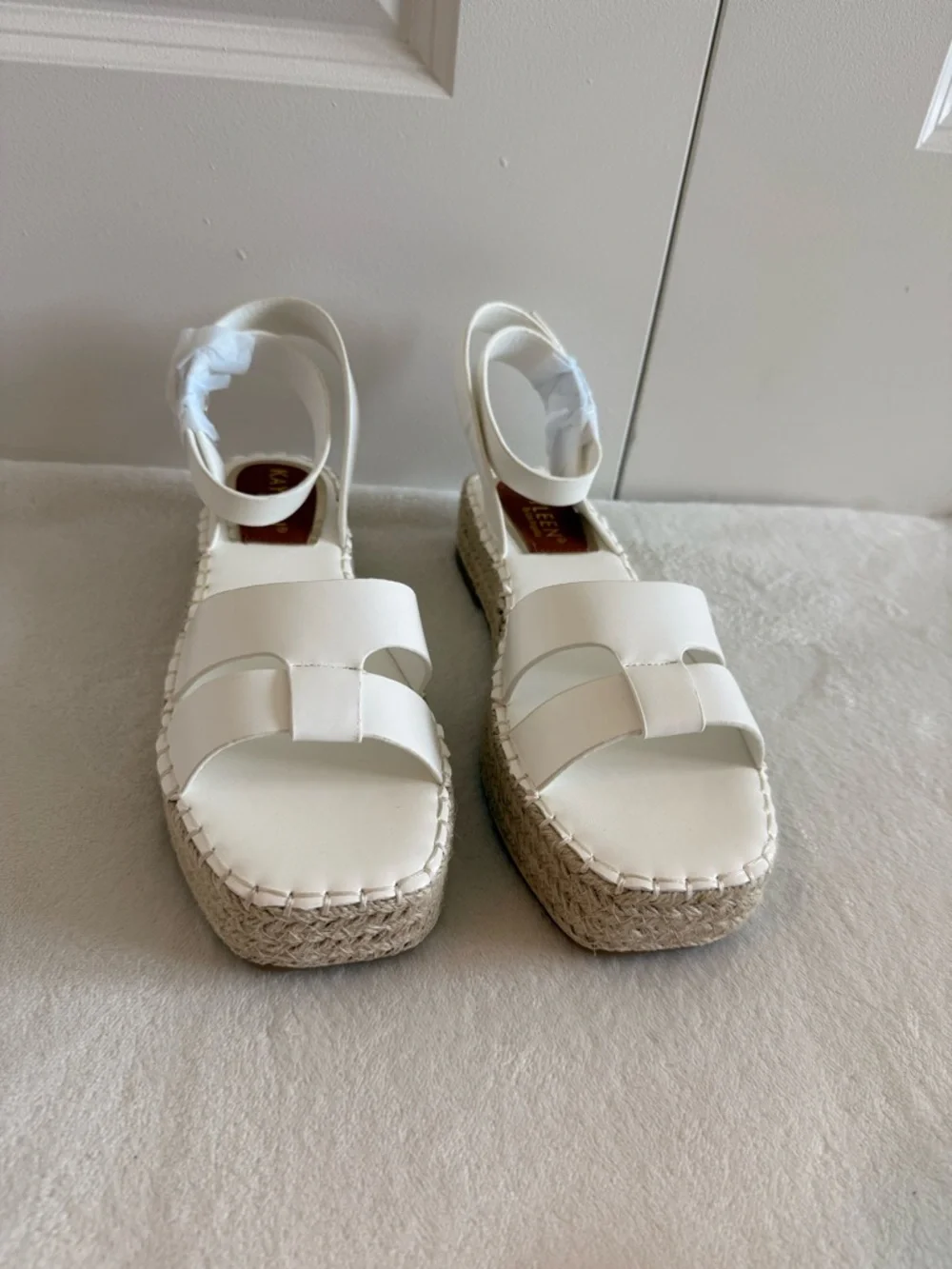 White Espadrille Platform Sandals - Picture 4 of 5